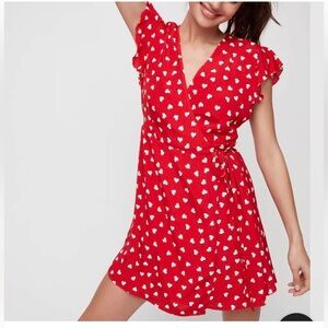 Aritzia Sunday Best Heart Wrap Dress XS